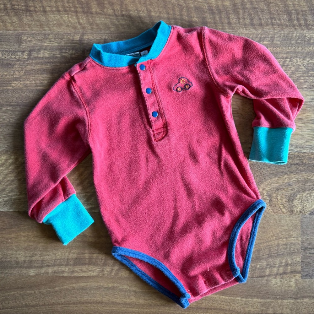 Gymboree Vintage 90s Y2K Color Block Tag One Piece Romper Size Extra Small 18-24
